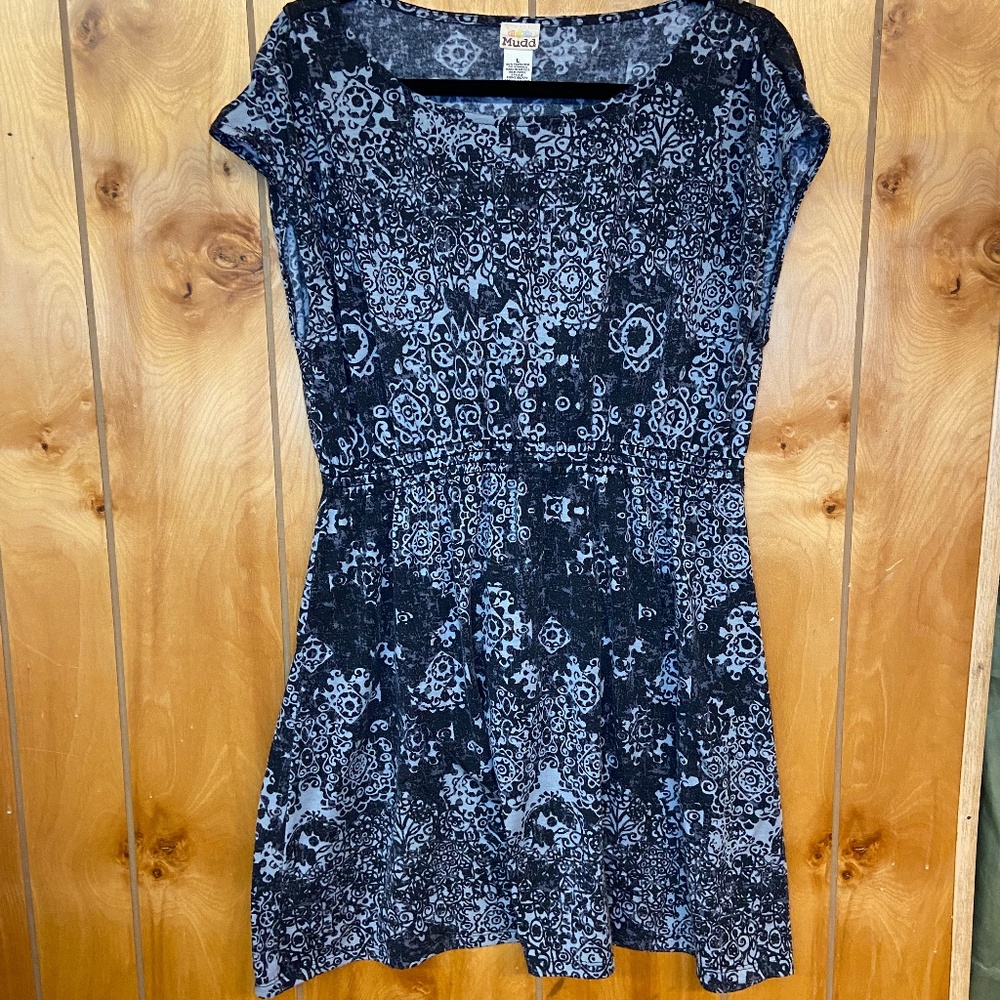 Mudd Womens Casual Dress Black and Grey Large